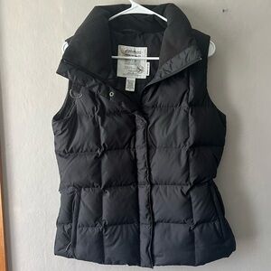 Eddie Bauer Black EB700 Goose Down Quilted Vest Size Medium